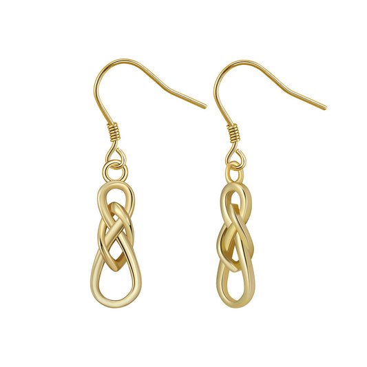 Jzora handmade twisted line design sterling silver earrings