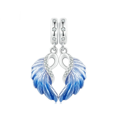 Jzora Gradient Animal Blue Wing Sterling Silver Charm