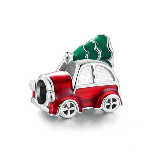 Jzora handmade Christmas car sterling silver charms