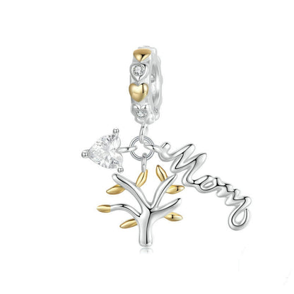 Jzora Mother's Day Tree of Life Sterling Silver Charm