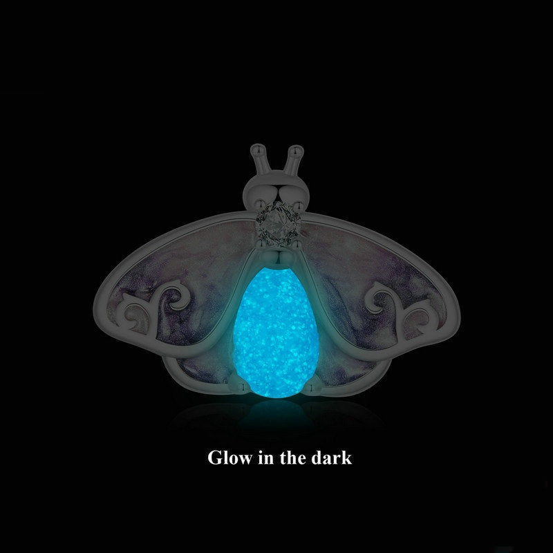 Jzora Vintage Gradient Glow In The Dark Butterfly Sterling Silver Charm