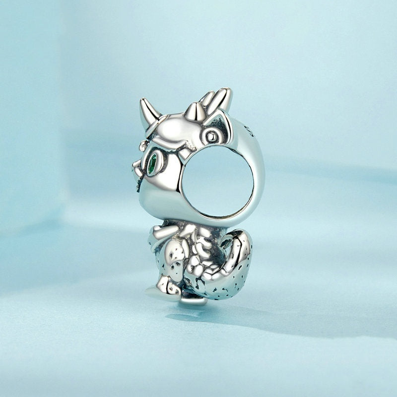 Jzora New Year Animal Cute Little Dragon Sterling Silver Charm