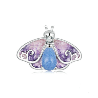 Jzora Vintage Gradient Glow In The Dark Butterfly Sterling Silver Charm