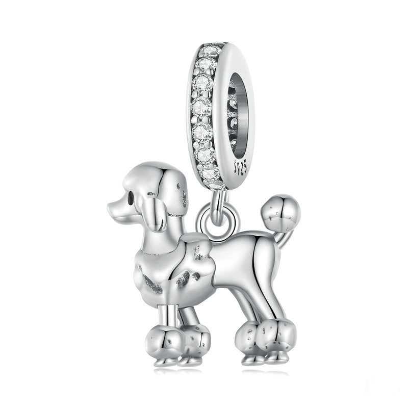 Jzora Elegant Puppy Poodle Animal Sterling Silver Charm