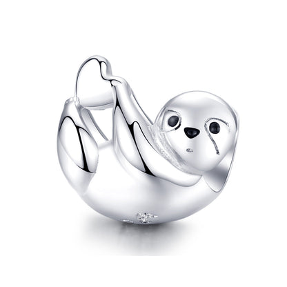 Jzora Little Sloth Cute Animal Sterling Silver Charm