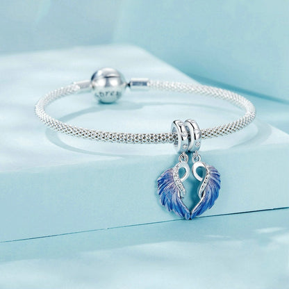 Jzora Gradient Animal Blue Wing Sterling Silver Charm