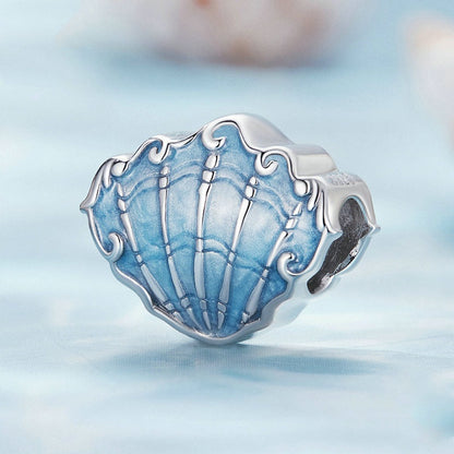 Jzora Blue Ocean Shell Sterling Silver Charm