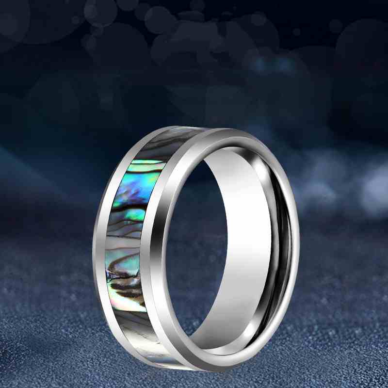 Jzora handmade premium fashion tungsten steel wedding men's band