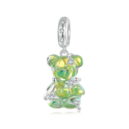 Jzora handmade jelly bear sterling silver charm