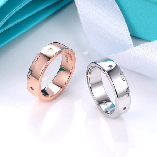 Jzora Wide version fashion simple style Anniversary Couple Rings Set