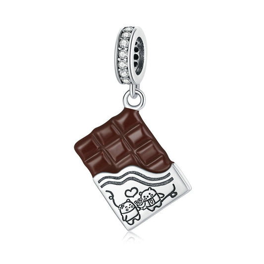 Jzora Valentine's Day Chocolate Sterling Silver Charm