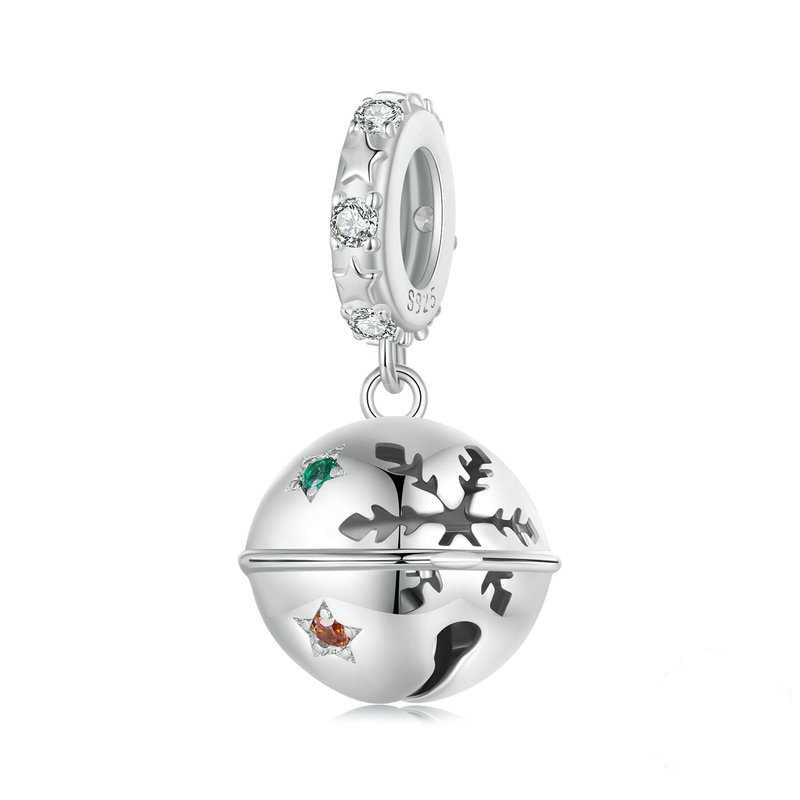 Jzora handmade Christmas bell sterling silver charms