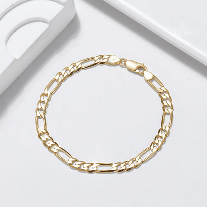 Jzora handmade figaro personalized tennis sterling silver bracelet