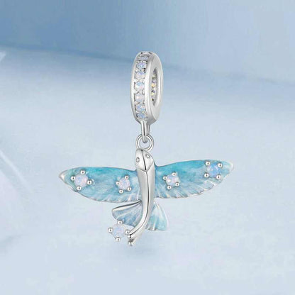 Jzora Blue Flying Fish Sterling Silver Charm