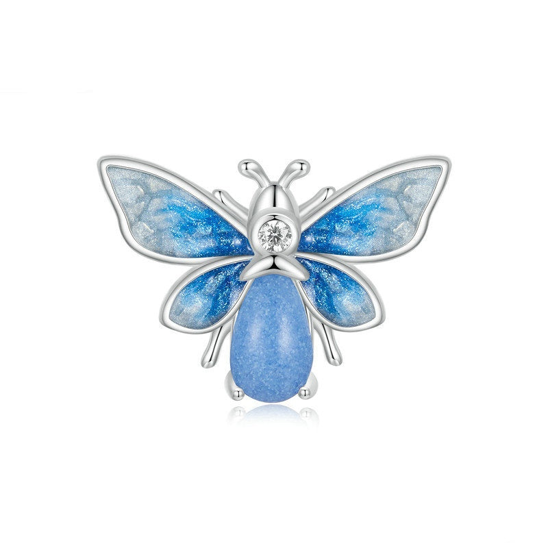 Jzora Gradient Glow In The Dark Bee Animal Sterling Silver Charm