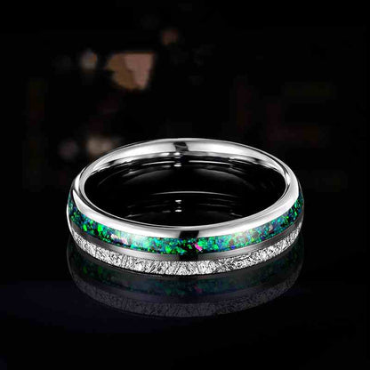 Jzora handmade princess cut personalized tungsten men's band