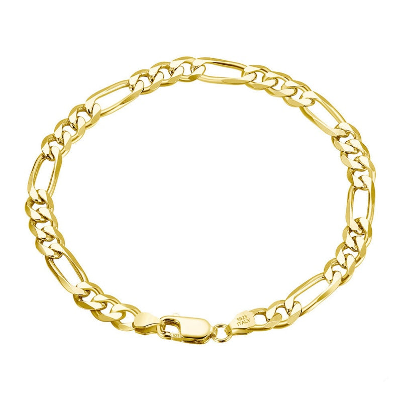 Jzora handmade figaro personalized tennis sterling silver bracelet