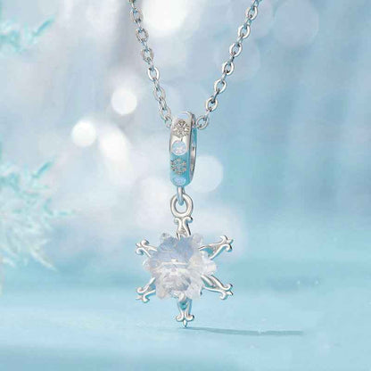 Jzora handmade Christmas Ice Flower sterling silver charms