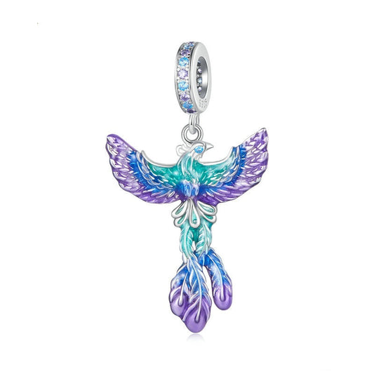 Jzora Gradient Spirit Animal Phoenix Sterling Silver Charm