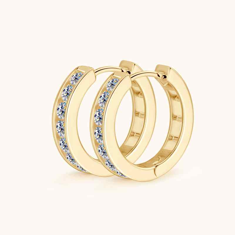 Jzora handmade luxury round cut Moissanite sterling silver earrings