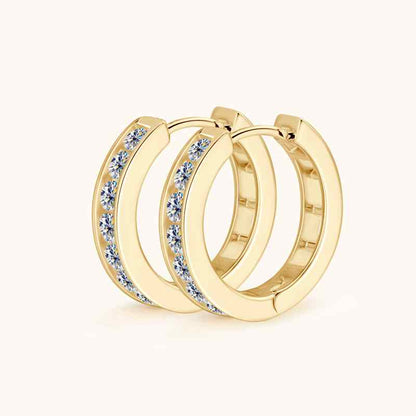 Jzora handmade luxury round cut Moissanite sterling silver earrings