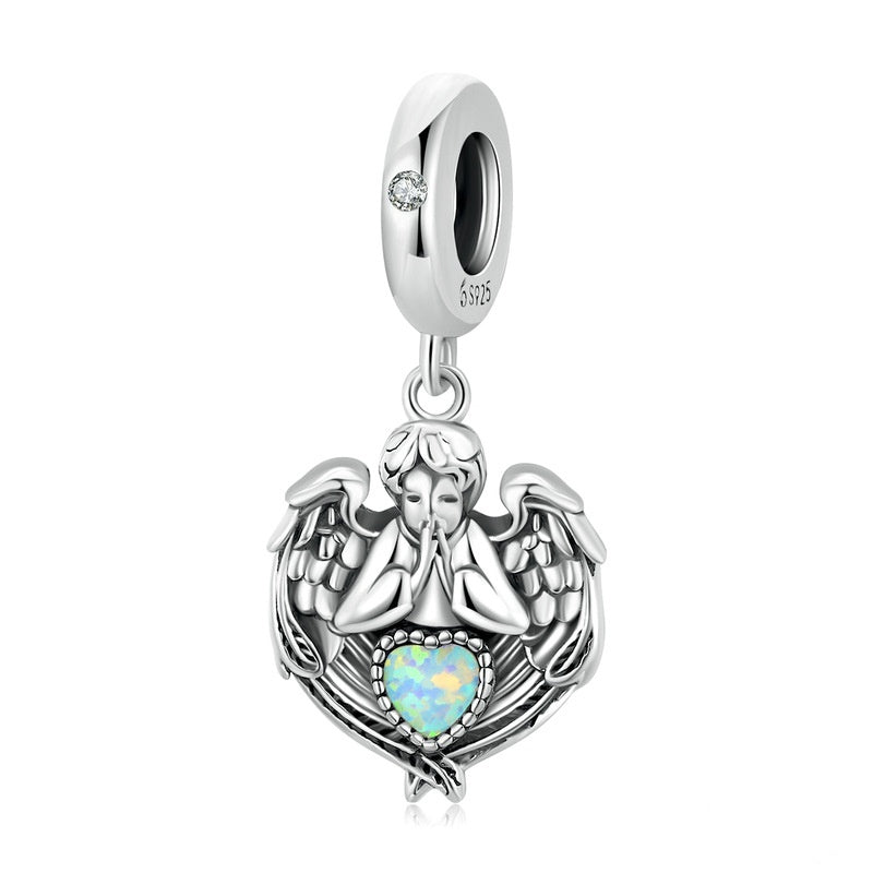 Jzora Vintage Love Angel Sterling Silver Charm