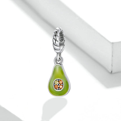 Jzora Trendy Fruit Avocado Sterling Silver Charm