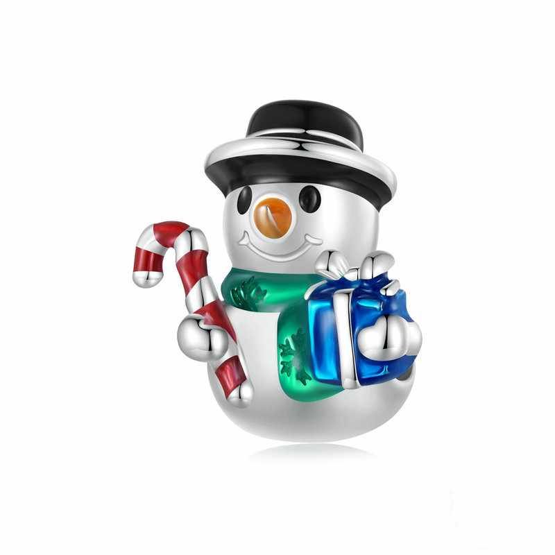 Jzora Handmade Christmas Cane Snowman Charms