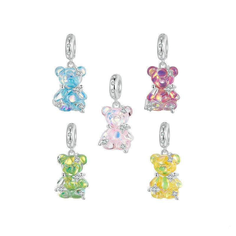 Jzora handmade jelly bear sterling silver charm