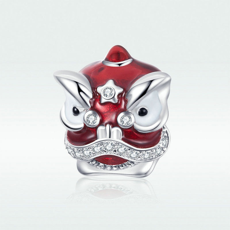 Jzora New Year Celebration Lion Dance Sterling Silver Charm