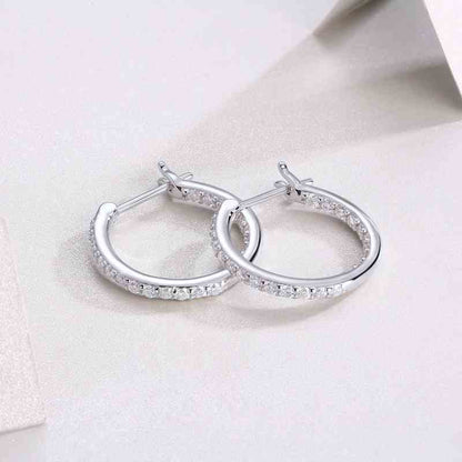 Jzora handmade round cut vintage Moissanite sterling silver earrings