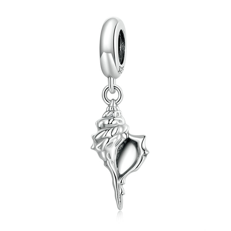 Jzora Ocean Silver Conch Handmade Sterling Silver Charm