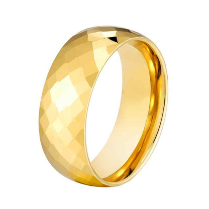 Jzora handmade personalized gold tungsten men's band