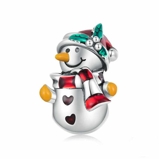 Jzora handmade Christmas Snowman sterling silver charms