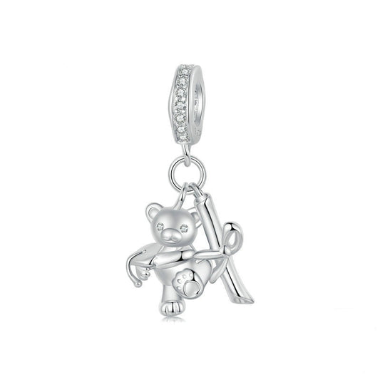 Jzora Graduation Cute Bear Animal Sterling Silver Charm