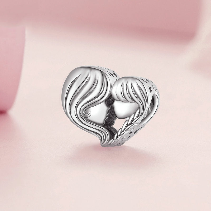 Jzora Heart Cosy Mother's Day Sterling Silver Charm