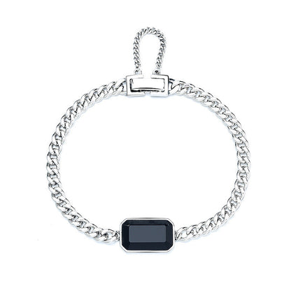 Jzora handmade radiant cut enamel tennis sterling silver bracelet