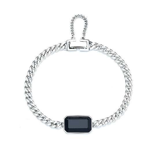 Jzora handmade radiant cut enamel tennis sterling silver bracelet