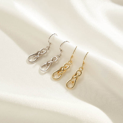 Jzora handmade twisted line design sterling silver earrings