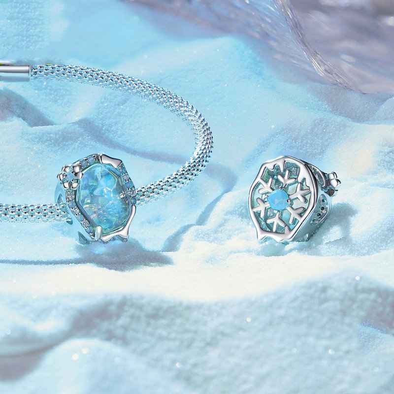 Jzora Handmade Ice Melt Sterling Silver Charms