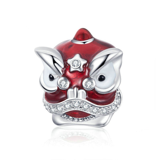 Jzora New Year Celebration Lion Dance Sterling Silver Charm