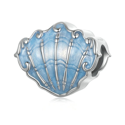 Jzora Blue Ocean Shell Sterling Silver Charm