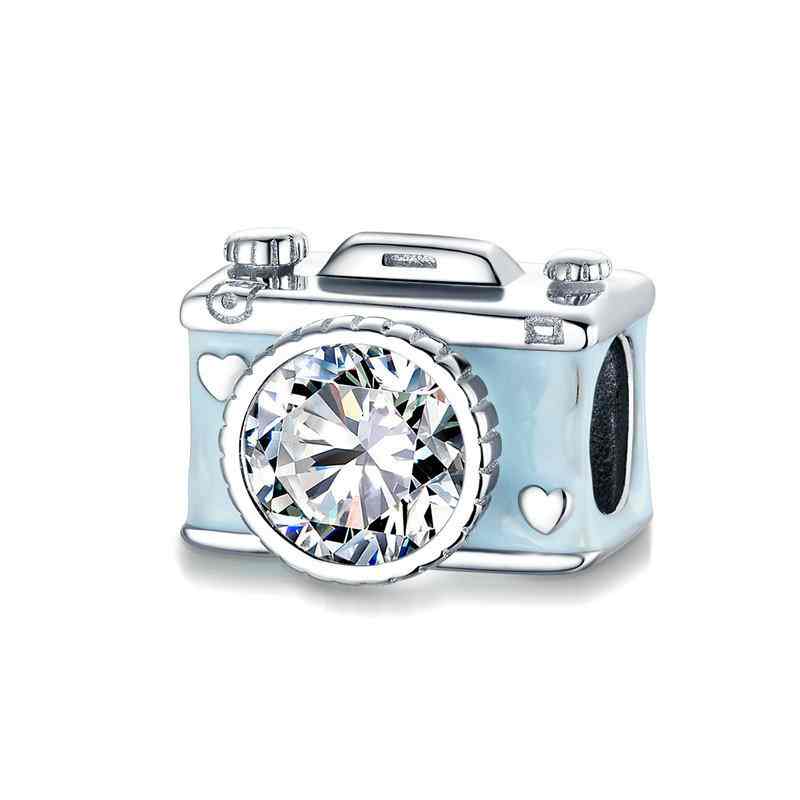 Jzora Record Life Camera Sterling Silver Charm