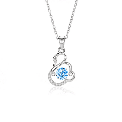Jzora handmade swan luxury sterling silver necklace