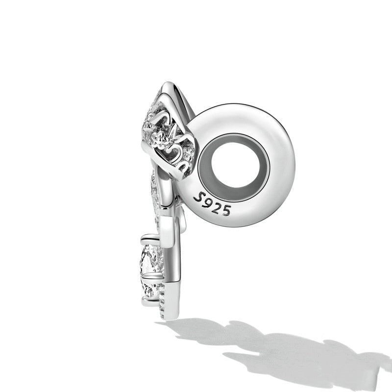 Jzora Square Bow Positioning Sterling Silver Charm