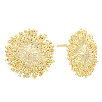 Jzora handmade sunflower fashion sterling silver earrings