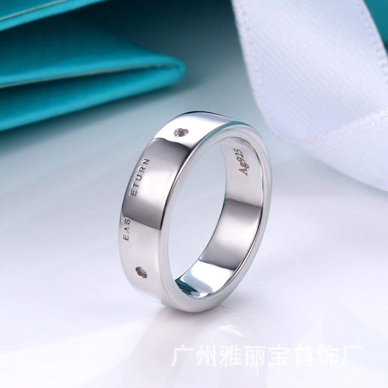 Jzora Wide version fashion simple style Anniversary Couple Rings Set