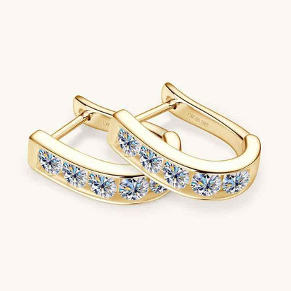 Jzora handmade 1ct round cut fashion moissanite sterling silver earrings