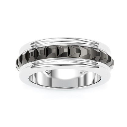 Jzora classic sterling silver simple style wedding ring men's band